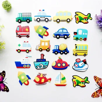 

Refrigerator Sticker Hot Sale Transport Cartoon PVC Cars Planes Message Holder 1PC High Quality Fridge Magnet Home Decoration