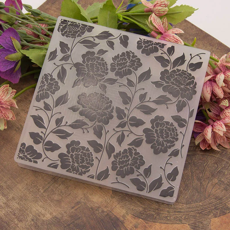 

New Year Greeting Card Plastic Embossing Folder Stencils Cards Making Wedding Decors Scrapbooking Template MoldsPaper Crafts