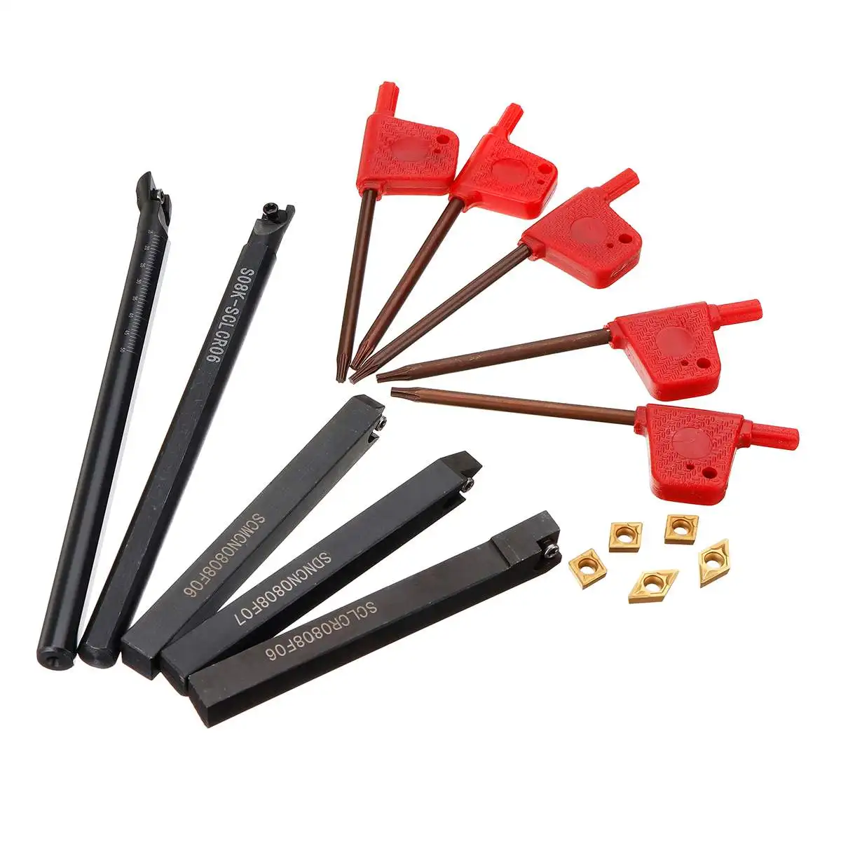 5pcs 8mm Shank Indexable Lathe Turning Tool Holder
