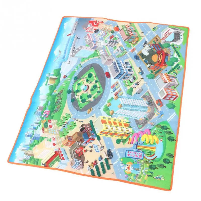 

Baby Play Mat Crawling Mat Double Surface Baby Carpet Rug Traffic City Game Developing Foldable Mat for Children Game Pad