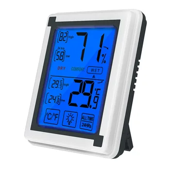 

Digital Hygrometer Indoor Thermometer Humidity Gauge With Jumbo Touchscreen And Backlight Temperature Humidity Monitor