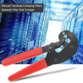 

Manual Terminal Crimping Pliers Cable Wire Clamp Network Plier End Crimper Carbon Steel +PVC Network Plier