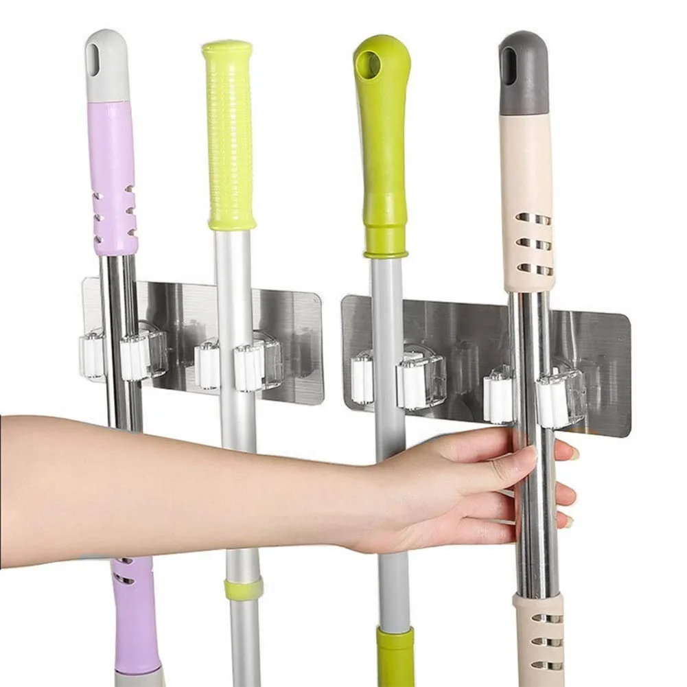 

2pcs Spring Wall Broom Sticker Multi-Spots Non-Trace Storage Organizer Max Load 10kg Suitable for Bar diameters greater than o