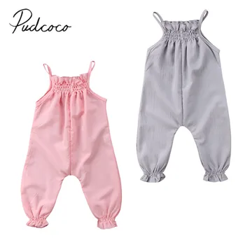 

2020 Brand New Cute Toddler Infant Newborn Baby Girls Clothes Strap Romper Jumpsuit Playsuit Overall Sleeveless Summer Sunsuit