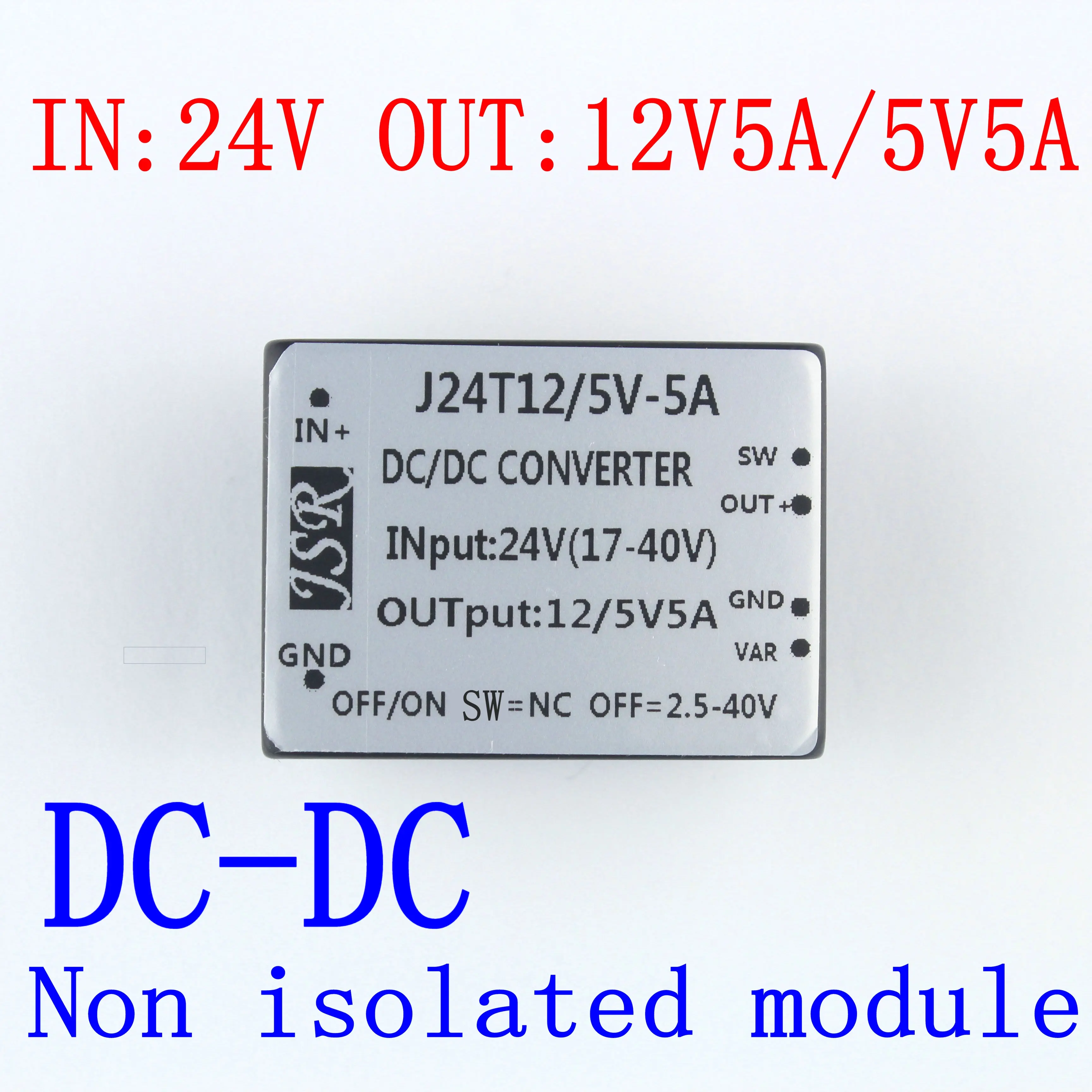 JSR J24T12/5-5 24 V-12/5V5A понижающий преобразователь Va 12/5V5A Amp DC-DC Конвертация de Puissance Voiture 75W