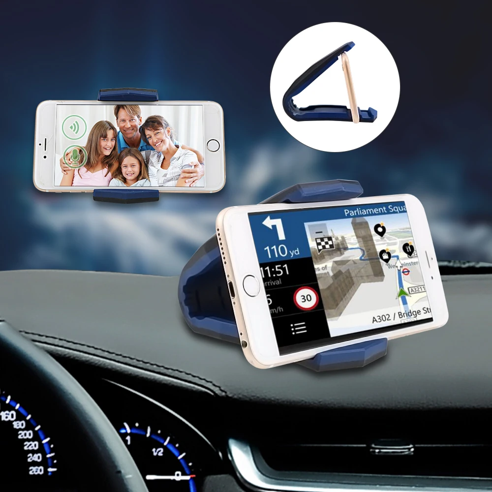 

Alligator Clip Vehicle-mounted Mobile Scaffold Adjustable Phone Holder Stand Dashboard Mount Bracket Universal