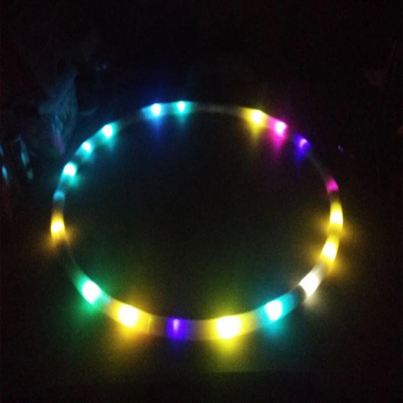 Online LED Bunte Fitness Kreis Darstellende kunst Bauch Fett Verlust Licht Fitness Crossfit Faltbare Sport Hoop Gym Fitness Ausrüstungen