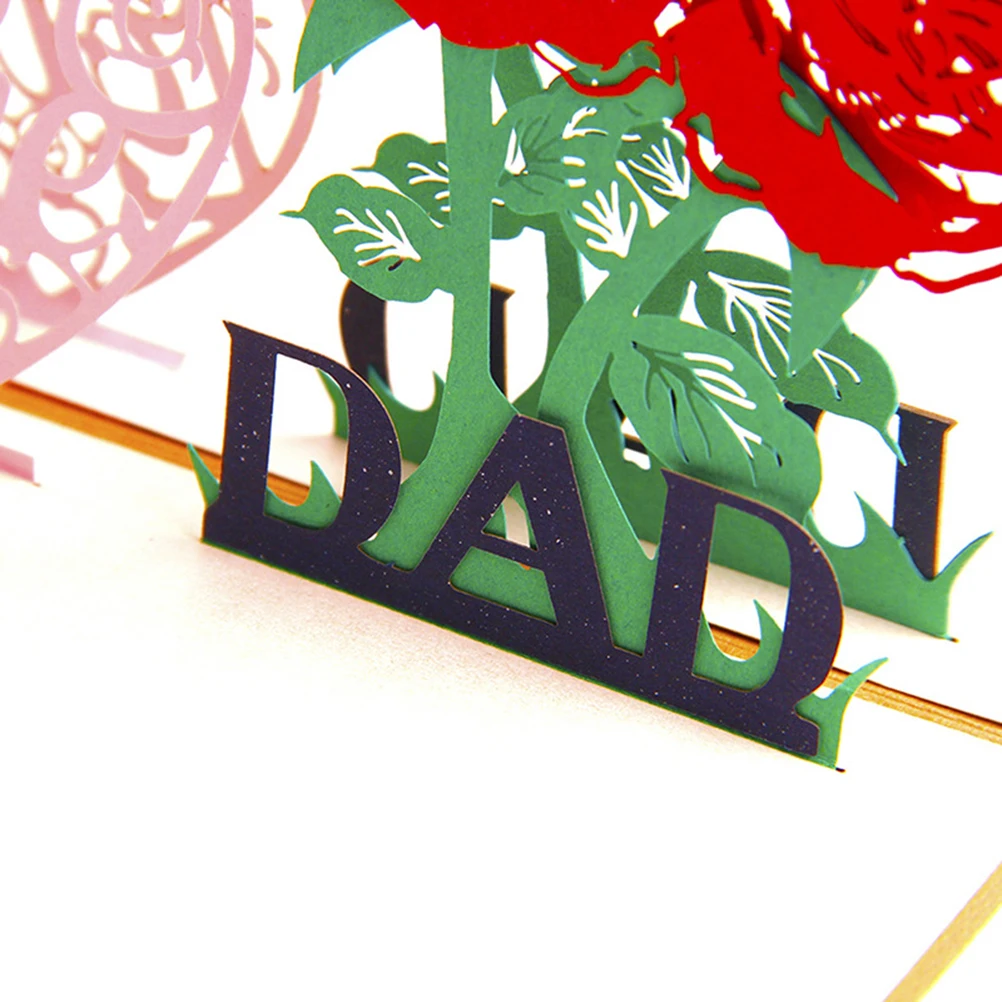 1 шт. креативная поздравительная открытка на день отца 3D Pop Up I Love Dad ручной работы с