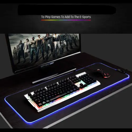

Large RGB Colorful LED Lighting Gaming Mouse Pad Mat 300*250mm for PC Laptop