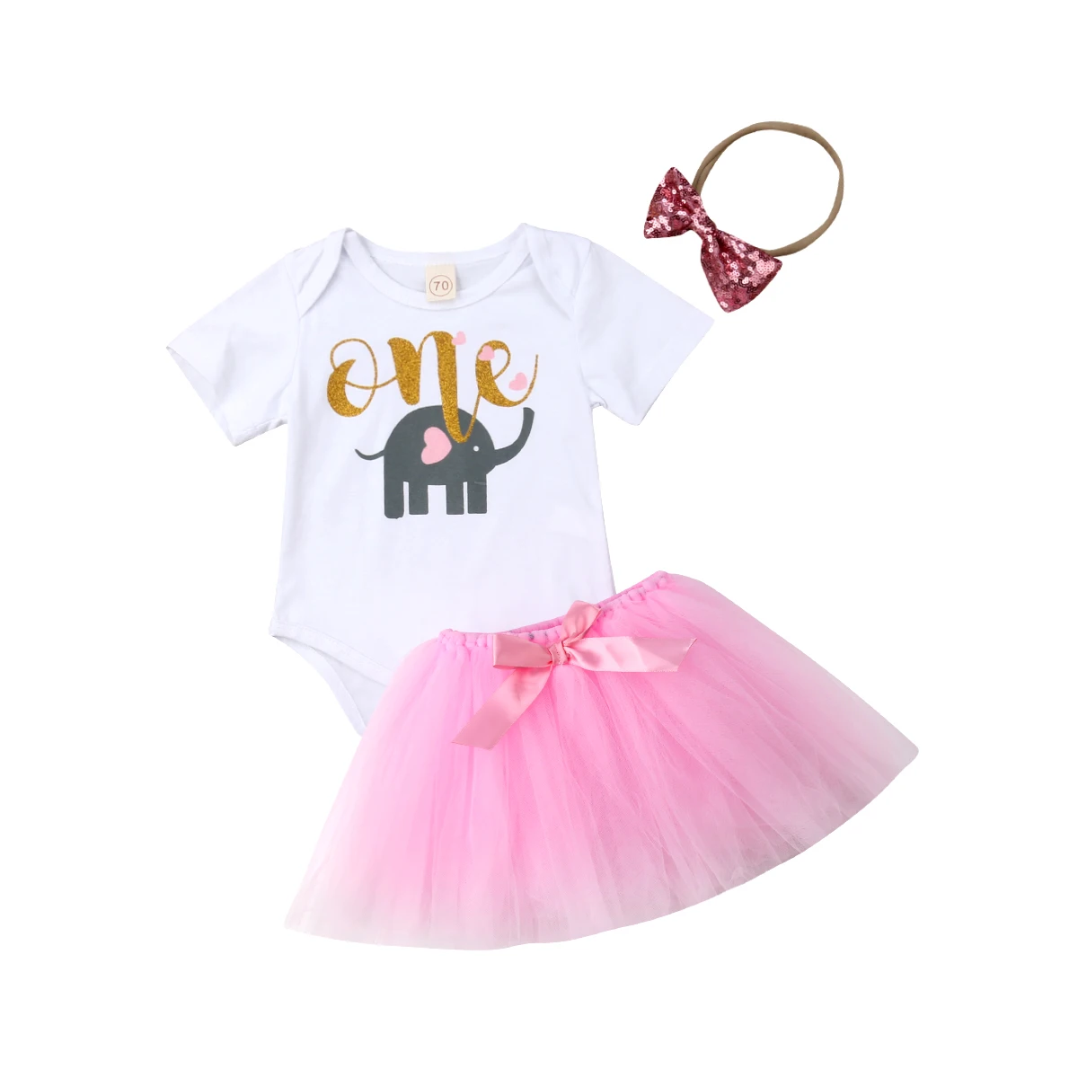 Комплект одежды для новорожденных девочек, одежда для первого дня рождения комбинезон с надписью + фатиновая юбка-пачка принцессы для