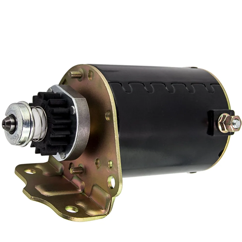 

Electric Starter Motor for Briggs & Stratton 16 tooth 12V Heavy Duty and Ride on Mower 393499 394943 399169 490420 LG497401