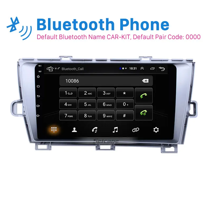 Sale Seicane 2Din Android 8.1 9" Head Unit Car Radio Stereo GPS car Multimedia Player For Toyota Prius 2009-2013 Left hand driver 1