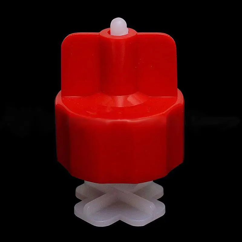

100Pcs Tile Flat Leveling Tiling System Wall Floor Spacers Strap Caps Tools
