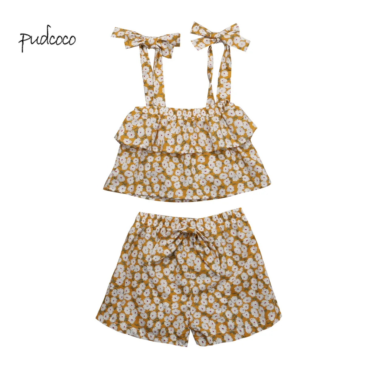 Pudcoco New Brand Newborn Kid Baby Girl Summer Floral Clothes Crops