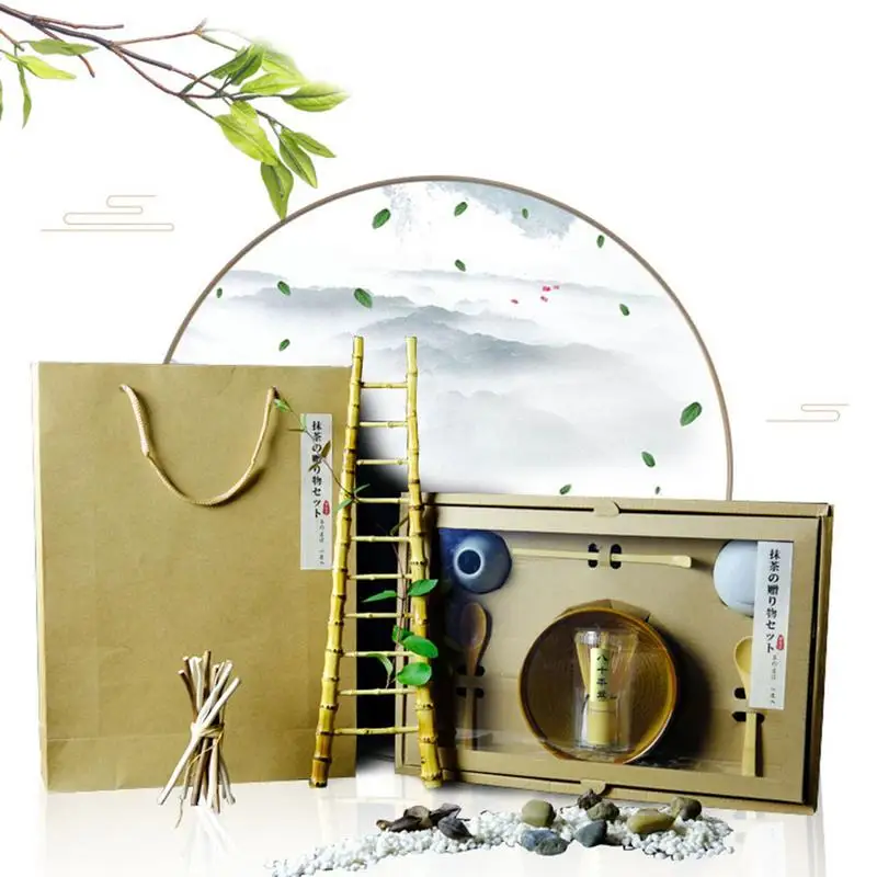 

Tea Set Suit Matcha Tool Gift Box Matcha Brush Kit Japanese Tea Ceremony Set New Year Gift (gift Box)