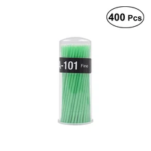 400 шт ватные палочки одноразовые ресницы микро кисти аппликатор для наращивания глаз Mirco волокна палочки для макияжа инструменты(зеленый