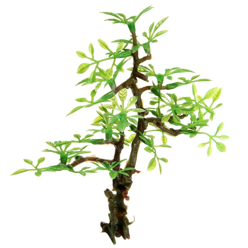 

LBER Plastic Bonsai Green Tree Aquarium Ornament Fish Tank Underwater Decor Ornament Landscape Decor Artificial Tree Water Plant