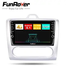 Funrover 2 din Android 8.1 Car DVD Multimedia Player stereo GPS di navigazione Per ford focus 2 2004-2011 video auto radio navigazione DSP