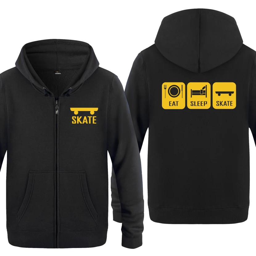 Eat Sleep Skate Parkour Skater Funny Hoodies Men 2018 Men's Fleece