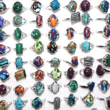 

Retro Ancient Style Imitation Malachite Rings Costume Rings For Women 100pcs/Lot Wholesale Free Shipping Charm