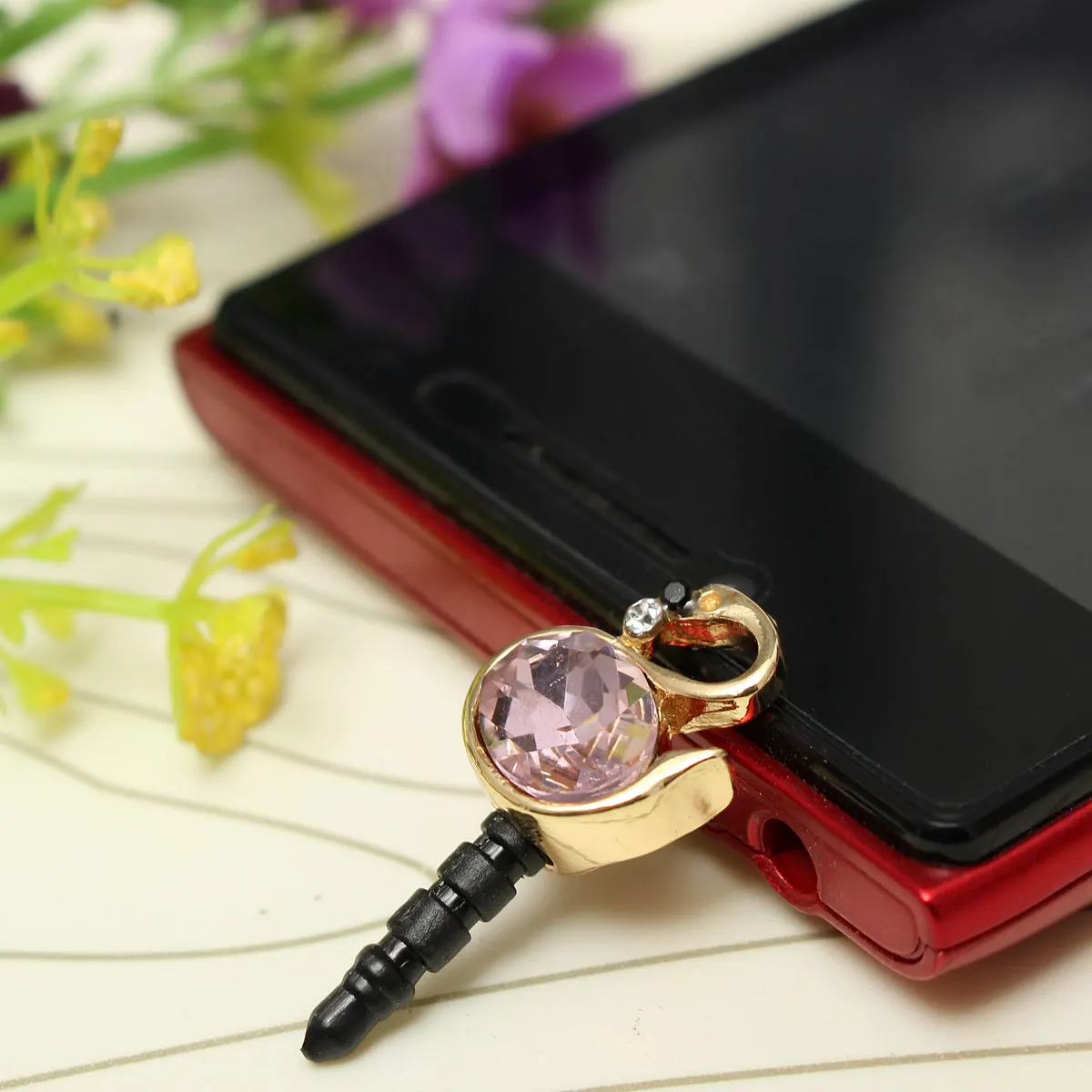 3.5mm Anti Dust Plug 3D Swan Earphone Plug Cover Stopper Cap Universal