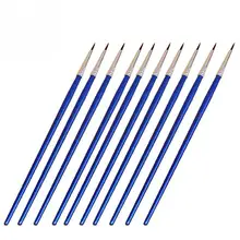 10 шт./компл. тонкая ручная Краски ed тонкий изогнутым наконечником ручка для рисования арт ручки краски кисти#0(0,8 см), M#00(1,0 см), L#000(1,2 см