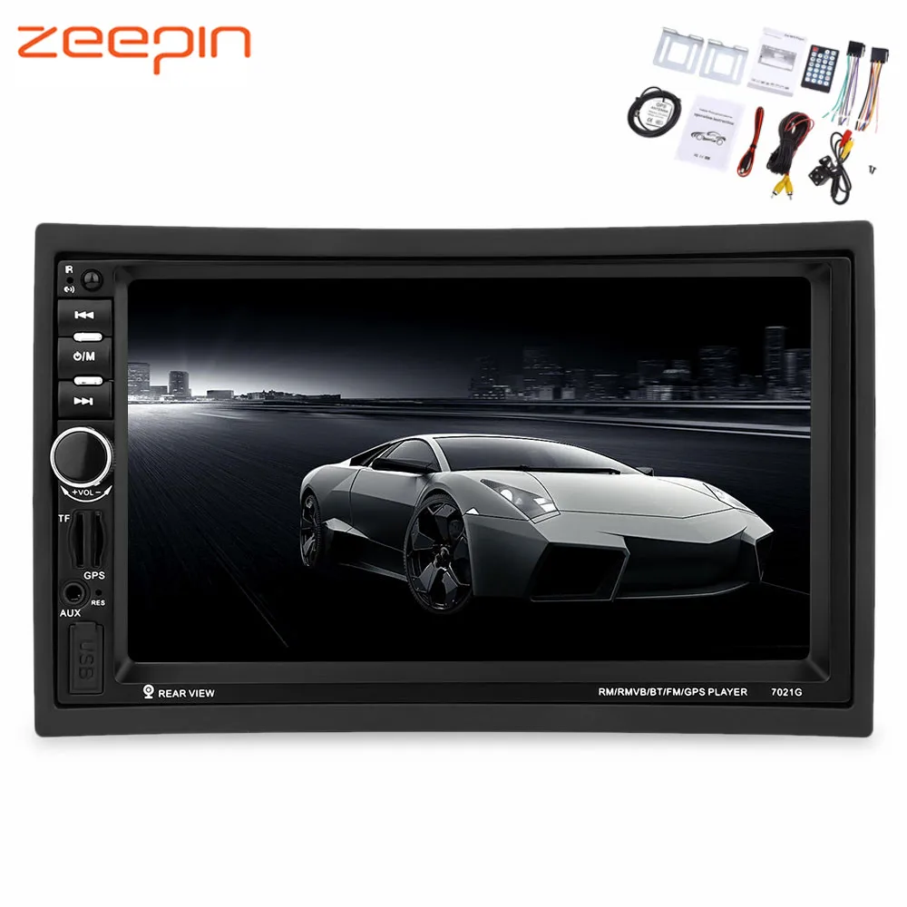 

Zeepin 7021G 2 Din 7 inch Vehicle MP5 Player Bluetooth FM Radio GPS European Map with Rear View Camera Remote Control