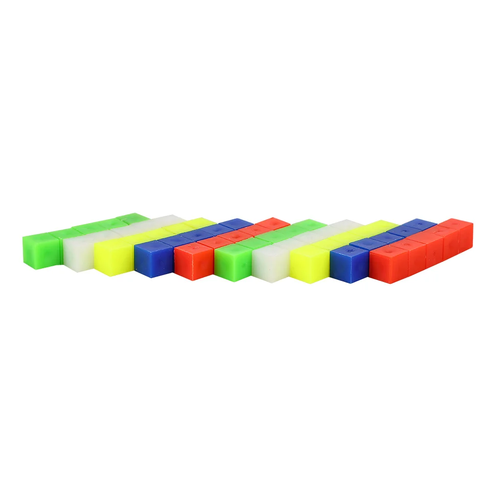 Кубический кирпич счетные кубики сочетающиеся игрушки 5 цветов Abacus 50 шт.