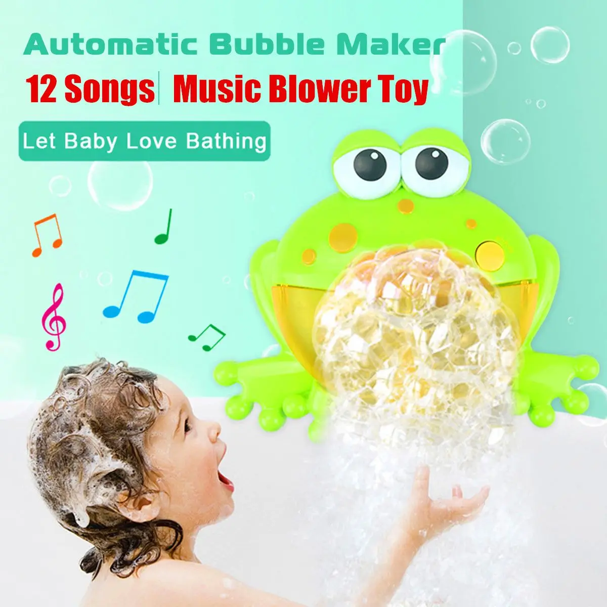 

Baby Bath Toy Bubble Frogs Crab Machine Automatic Blower Maker Bath Music Toy Outdoor Bathtub Soap Machine Toy for Kids Children