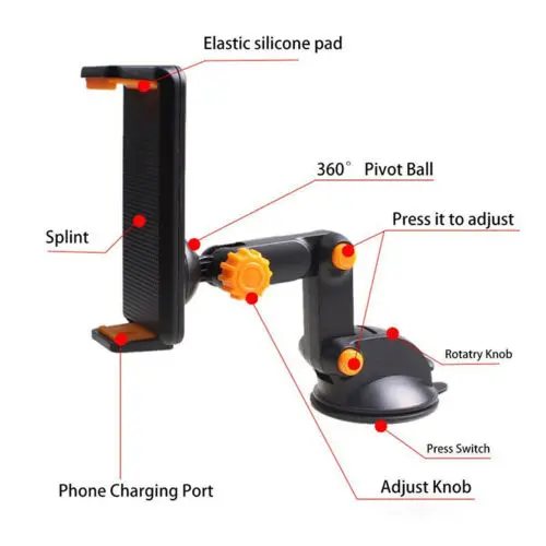  360 ° einstellbar Auto Saugnapf Schreibtisch Halter Halterung Halter Stehen Für Handys GPS