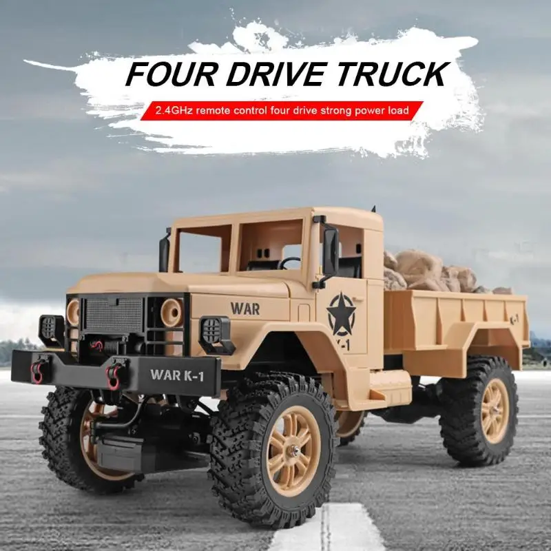 

Wltoys 124301 1:12 Electric 10km/h Four-wheel Drive Truck Boy Toy Military Truck Model Gift Off-road Remote Control Car