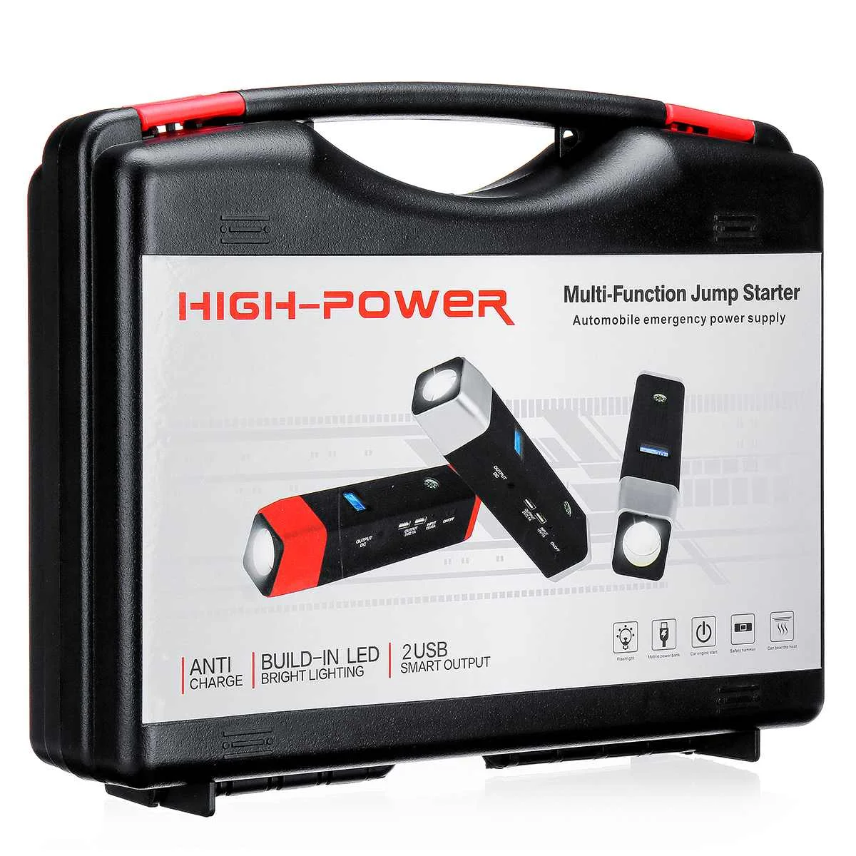 99800mAh 12V 2USB Start Best 1000A Peaks Current Car Jump Starter Starting Power Bank Auto Battery Portable Pack Booster 99800mAh 12V 2USB Start Best 1000A Peaks Current Car Jump Starter Starting Power Bank Auto Battery Portable Pack Booster