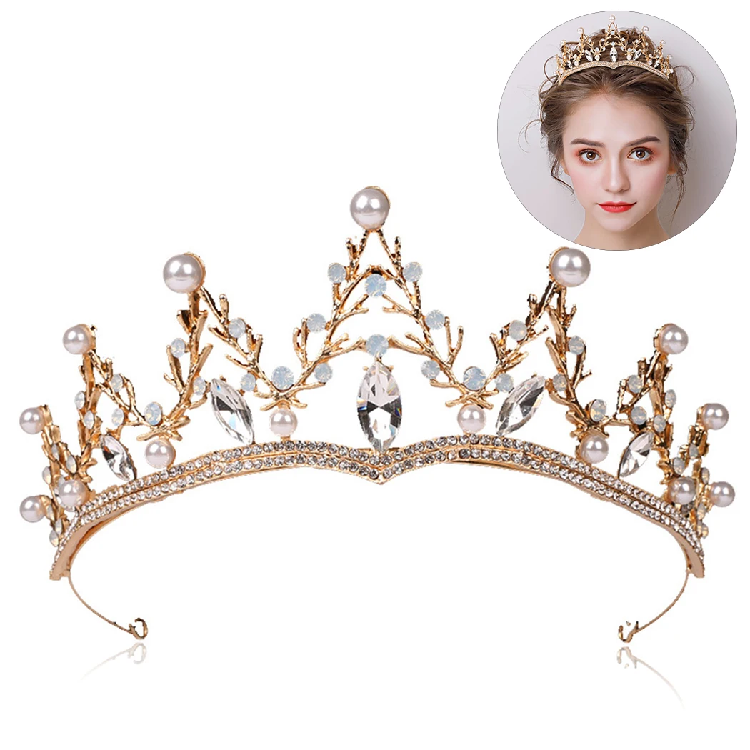 

Princess Crystal Tiaras and Crowns Headband Women Girls Love Bridal Prom Crown Wedding Party Accessiories Hair Jewelry Gift