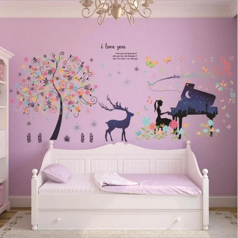 

PVC Self-adhesive Waterproof Removable Wall Stickers Room Decorative Mural Wallpaper Living Room Decals