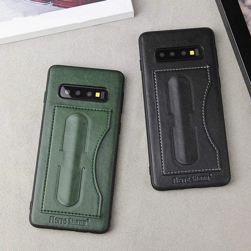 

For Samsung S10 Case Genuine Leather Back Cover for Samsung S10 Lite S10 Plus Case with Card Slots Fundas Coque
