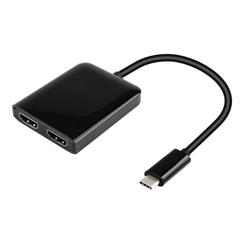 USB C кабель 4 к x 2 к Тип C до 2 HDMI конвертер адаптер кабель для Macbook lenovo Dell, Samsung huawei mate 10 USB-C кабель