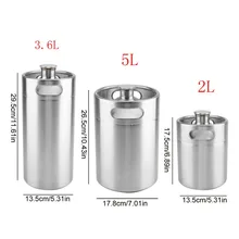 Мини Нержавеющая сталь портативная, для пивных бутылок Домашнего Пива Барные Аксессуары Инструмент 5L/4L/3.6L/2L мини бочонки пива контейнер