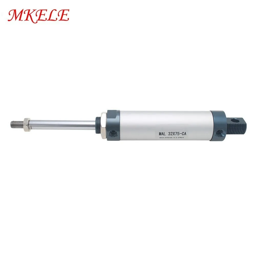 

Free Shipping MAL32-75-CA For 32mm Bore Air Cylinder Double Acting Type Aluminum Alloy Cylinder 75 Stroke Pneumatics Piston