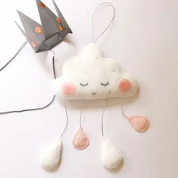

Various colors Creative Decorate BabyRoom Nordic Felt Cloud With Rain KidRoom Decorations New Style Children Room Decor Hotsale
