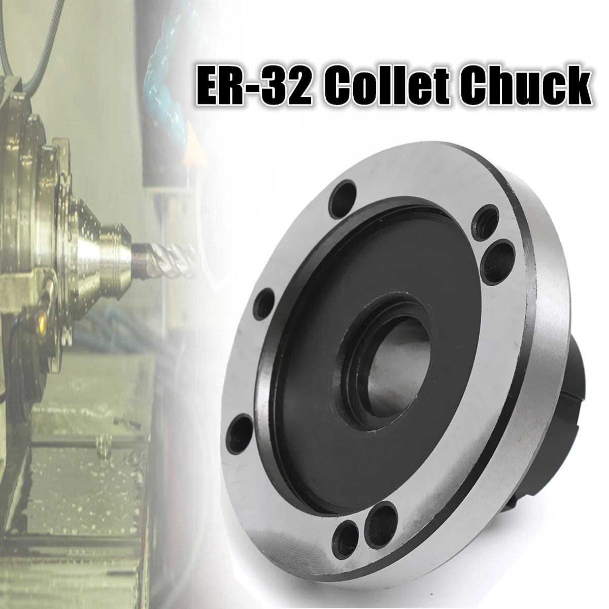 

ER-32 Collet Chuck Carbide Steel 100MM DIAMETER Compact Lathe Tight Tolerance For Milling Engraving Lathe Tool
