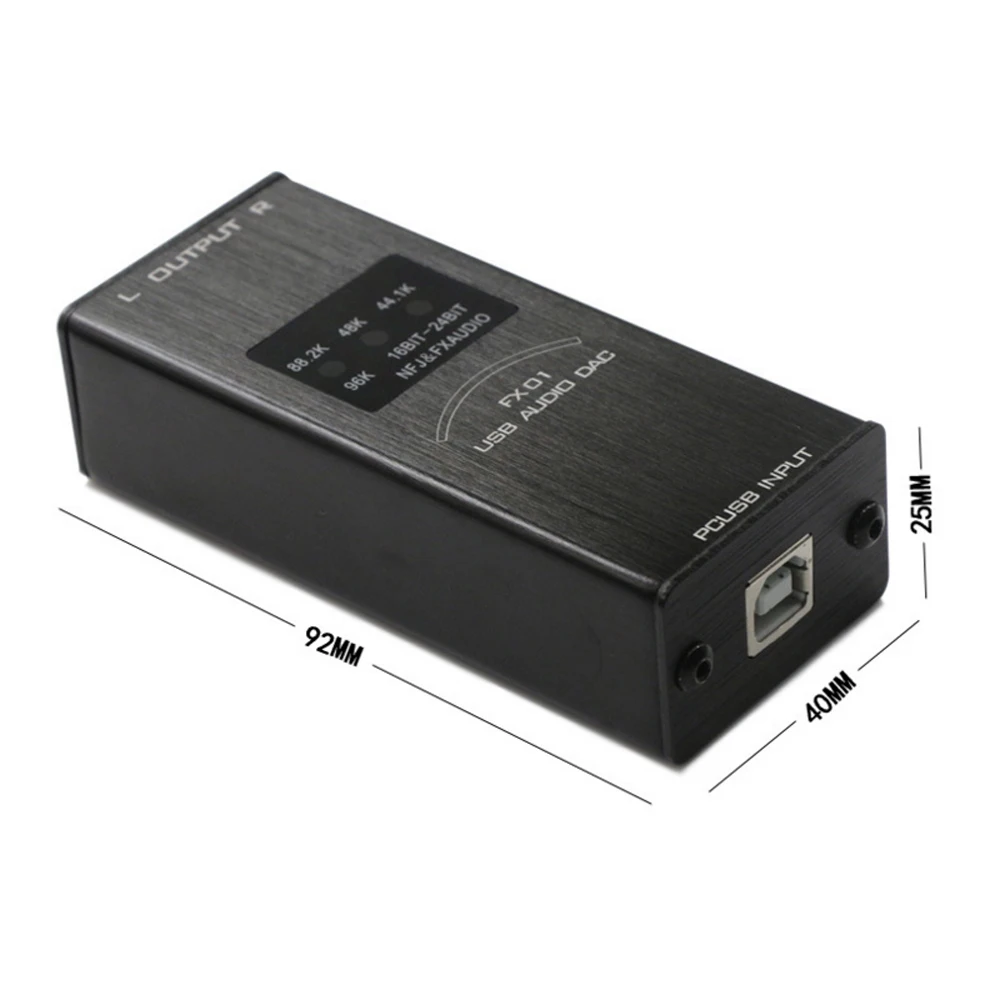 FX-Audio FX-01 USB DAC звуковая карта аудио декодер частота дискретизации дисплей SA9023 PCM5102 24 бит 96 к