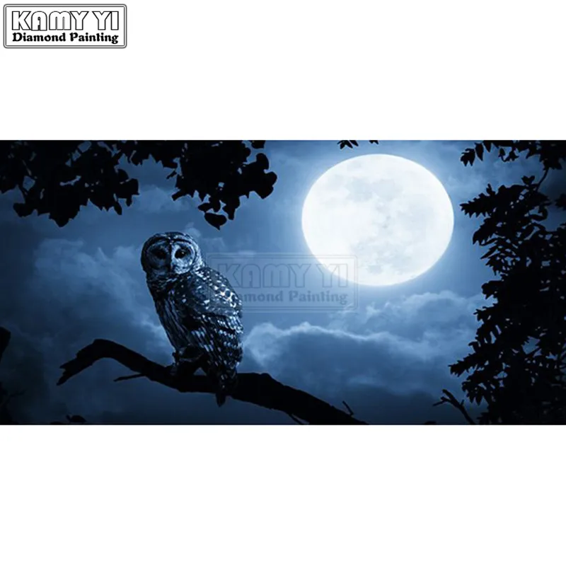 3D DIY Diamond Painting Moon Owl 5D Embroidery Cross Stitch Sewing Landscape Home Decor LK1 | Дом и сад