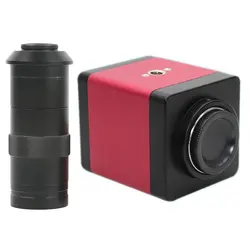 Версия 14Mp Hdmi Vga Hd промышленность 60F/S видео микроскоп камера 8 ~ 130X зум c-крепление объектива + пульт дистанционного управления (США Plug)