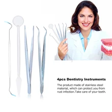 Стоматологический инструмент Уход за полостью рта Нержавеющая сталь ИНСТРУМЕНТ СТОМАТОЛОГИЧЕСКАЯ аппаратура для Здоровье полости рта чистка зубов зеркало осмотра ручка
