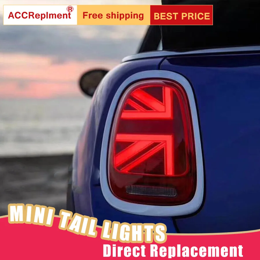 LED Tail lights for BMW Mini Cooper F55 F56 F57 2014-2018 with Running Brake Reverse And Turning Light Black