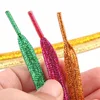 1 Pair Colorful Shoelaces For Sneakers Metallic Glitter Shiny man women Gold Shoelaces 120cm Flat shoe laces running shoe String ► Photo 2/6