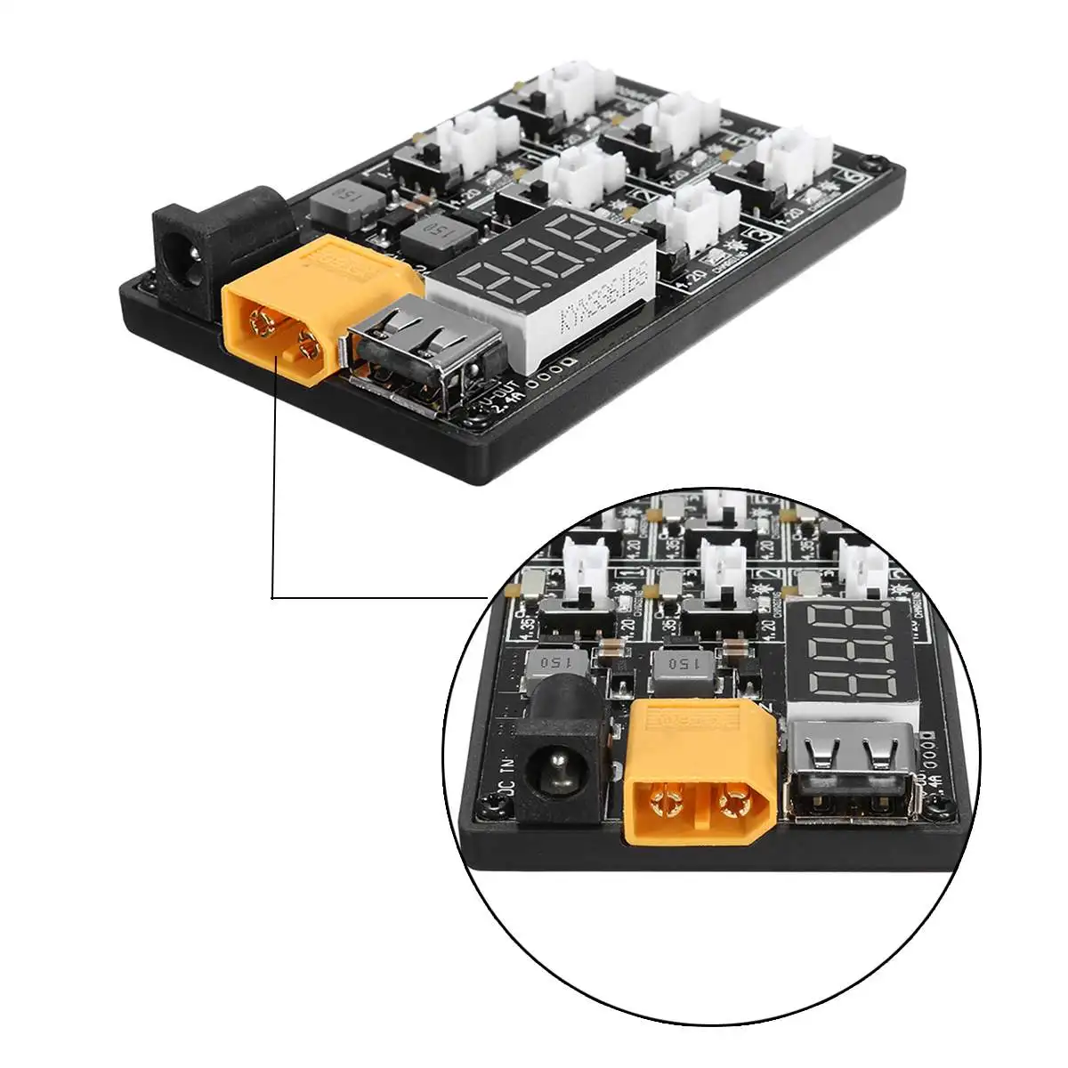 6in1 3.7V/4.2V 4.35V 2S-6S Lipo Battery Charger Charging Board &amp USB Interface for RC Remote Control Toys Spare Parts | Игрушки и