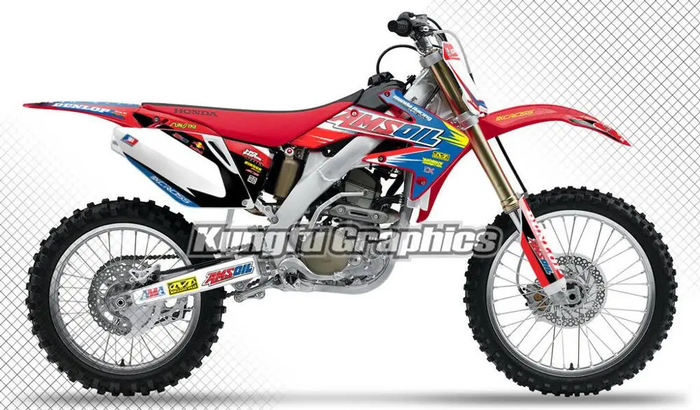 Набор виниловых наклеек KUNGFU стикеры мотокросса для Honda CRF 250 R CRF250R 2006 2007 2008