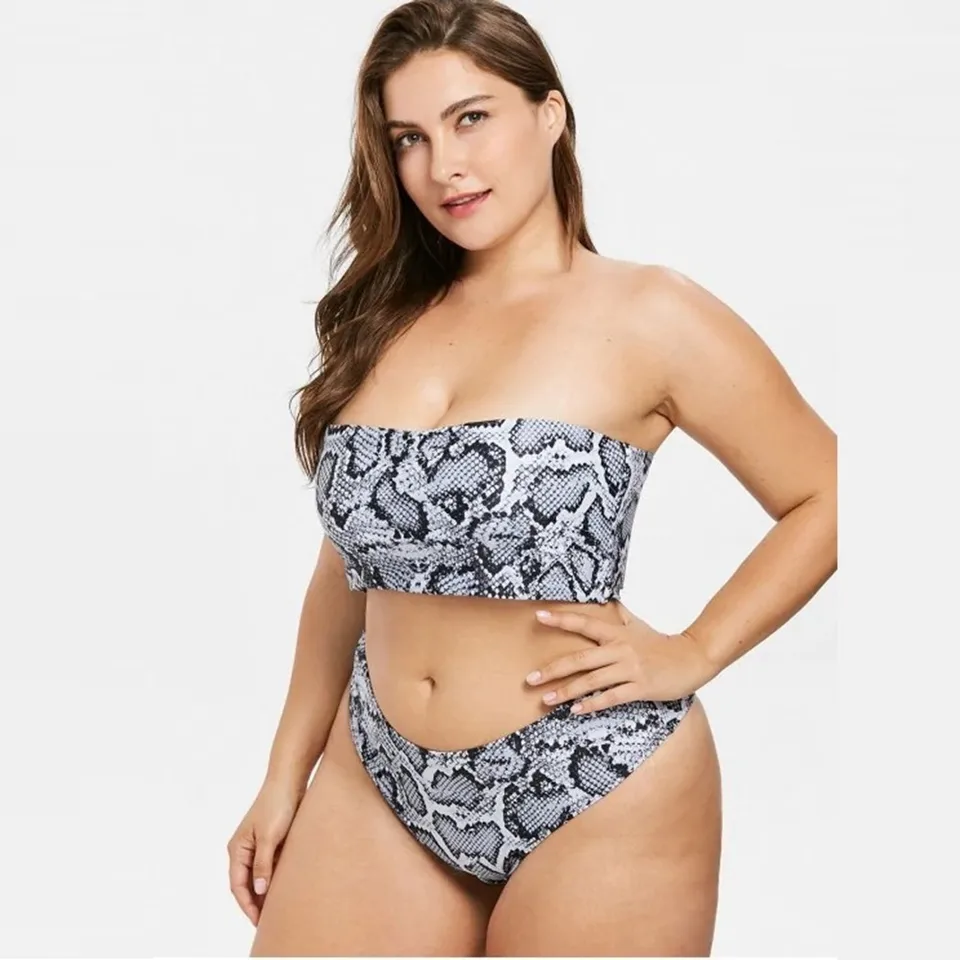 plus size bandeau bikini