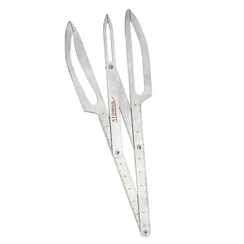 

Stainless Caliper Microblading Tool Flexible Removable Ruler Arm Ratio Measure Caliper Ruler Reusable practical eyebrow stencils